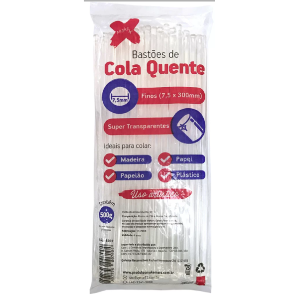 Basto de Cola Quente Super Transparente Fina 500gr