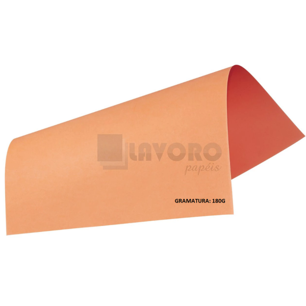 Papel Neon Plus 180g A4 - Laranja c/ 27 Folhas