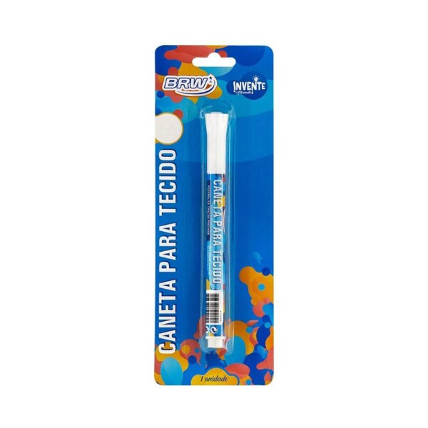 CANETA PARA TECIDO COR BRANCA - BRW