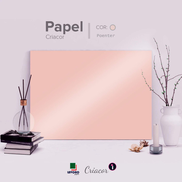 Papel Perolizado Criacor - P�rola Poente 180g 30x60 - 09 Folhas