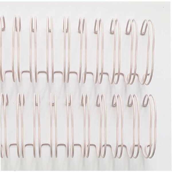 Espiral Wire-o Anel Duplo Rosa Claro 5/8 com 5 unidades - Passo 2 x 1