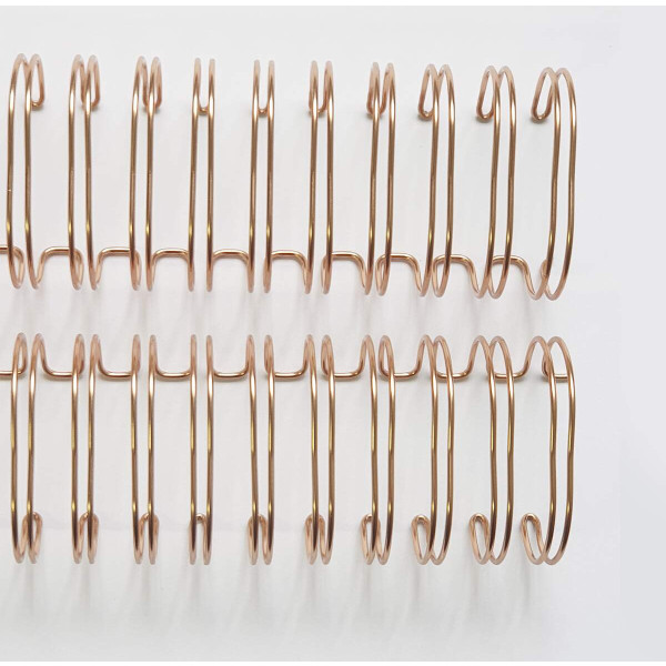 Espiral Wire-o Anel Duplo Ros� Gold 1 Polegada com 5 unidades - Passo 2 x 1