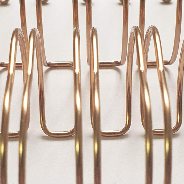 Espiral Wire-o Anel Duplo Ros� Gold 1 Polegada com 5 unidades - Passo 2 x 1