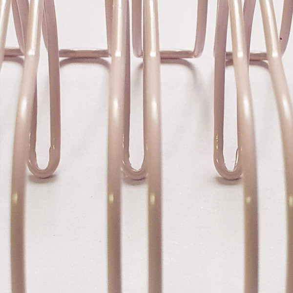 Espiral Wire-o Anel Duplo Rosa Claro 1 Polegada com 5 unidades - Passo 2 x 1