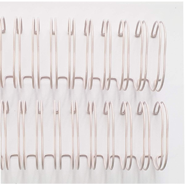 Espiral Wire-o Anel Duplo Rosa Claro 1 Polegada com 5 unidades - Passo 2 x 1