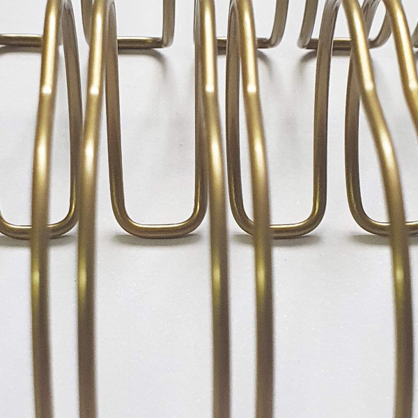 Espiral Wire-o Anel Duplo Dourado 3/4 com 5 unidades - Passo 2 x 1