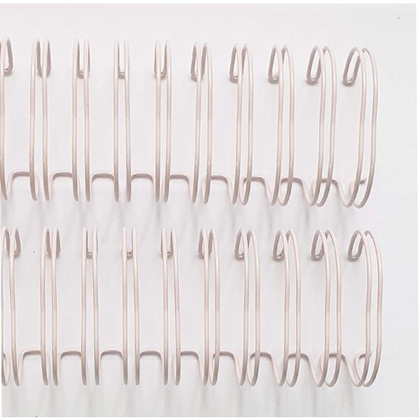 Espiral Wire-o Anel Duplo Rosa Claro 3/4 com 5 unidades - Passo 2 x 1