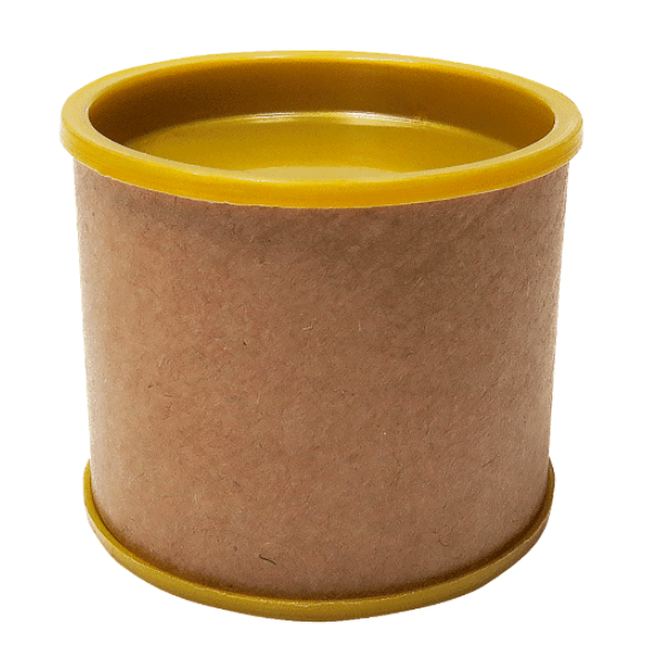 Tubo Lata Com Tampa Pl�stica Dourado 5 Pe�as 6x5cm