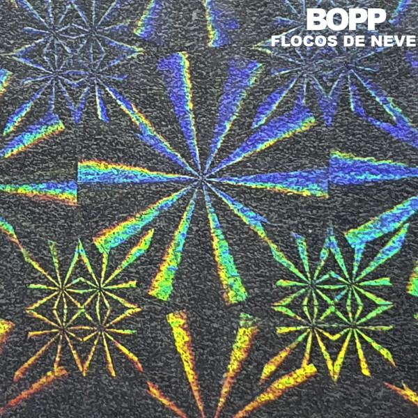 BOPP Hologr�fico - Flocos de Neve - 32 cm x 2 mts