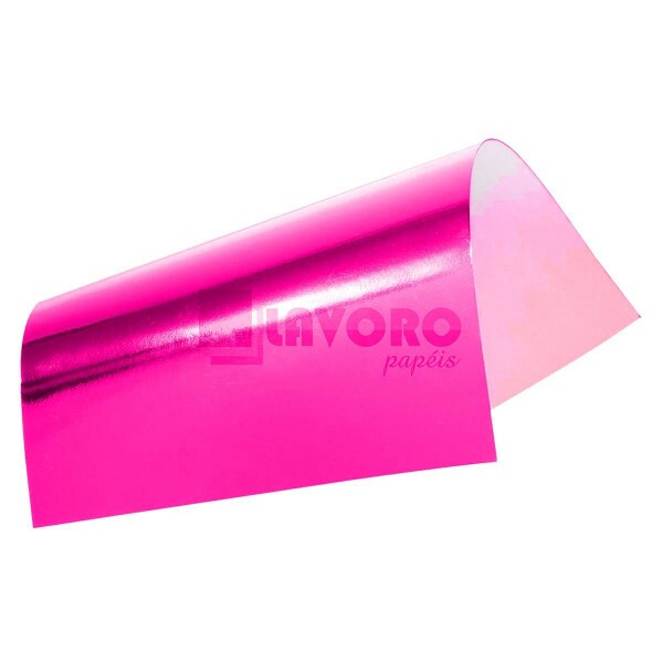 Papel Laminado Pink 250g 30,5 - 06 Folhas - Metallik