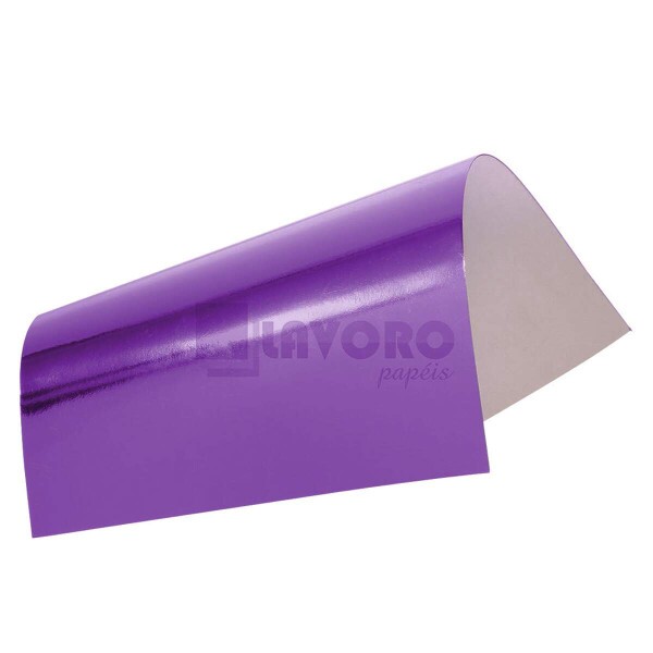 Papel Laminado Roxo 250g 30,5 - 06 Folhas - Metallik