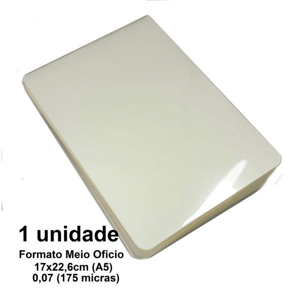 Polaseal Pl�stico Para Plastifica��o - 17x22,6cm Formato Meio Oficio 0,07 (175 micras)