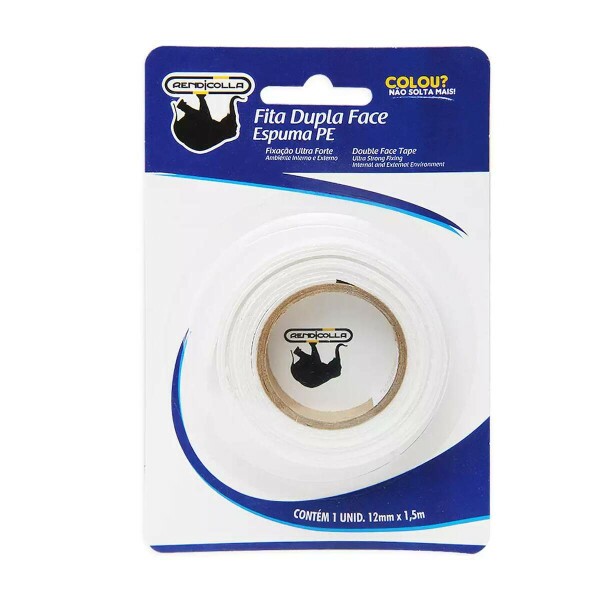 Fita Dupla Face Espuma 12mm X 1,5m RendiColla