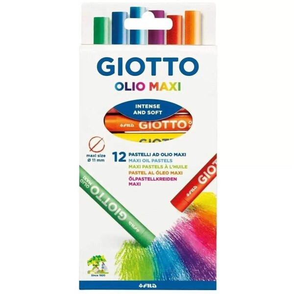 Giz Pastel Oleoso Giotto Olio Maxi 12 Cores