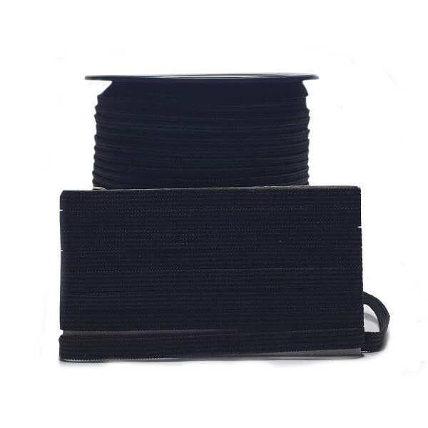 Elstico Chato 7mm x 2 mts - Preto
