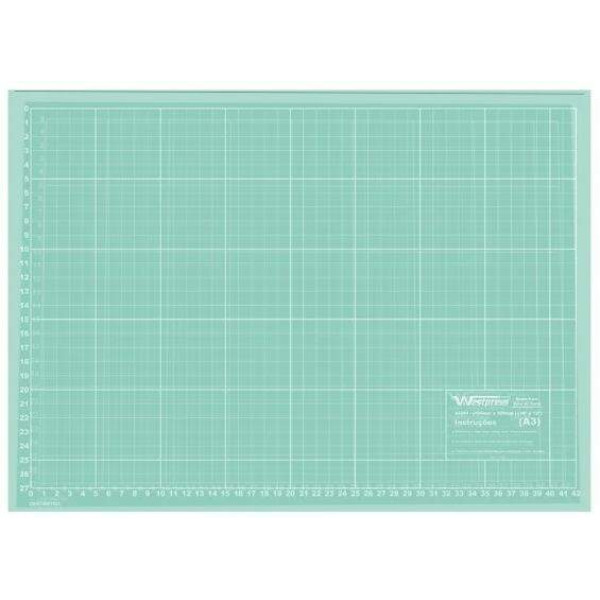 Base de Corte em PVC Azul Turquesa - Dupla Face A2 - 45x60cm Westpress