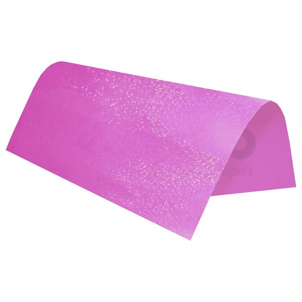 Papel Hologr�fico Confeti Pink 180g A4 09 Folhas - Metallik