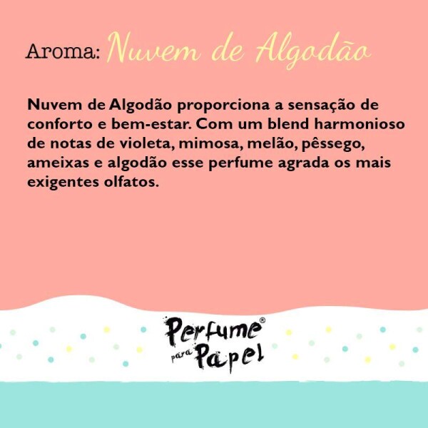 Perfume para Papel - Aroma Nuvem de Algodo 30ml + Embalagem Colecionvel