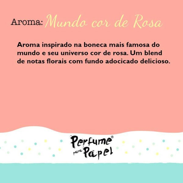 Perfume para Papel - Aroma Mundo Cor de Rosa 30ml + Embalagem Colecion�vel