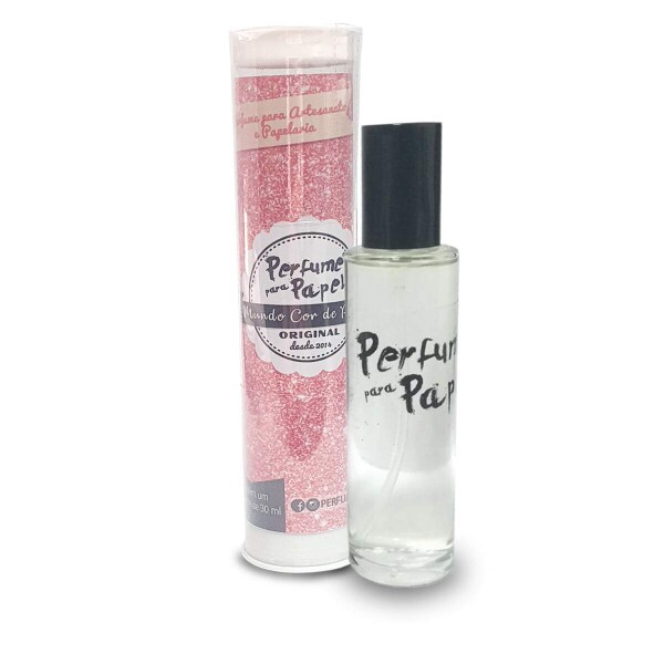 Perfume para Papel - Aroma Mundo Cor de Rosa 30ml + Embalagem Colecion�vel