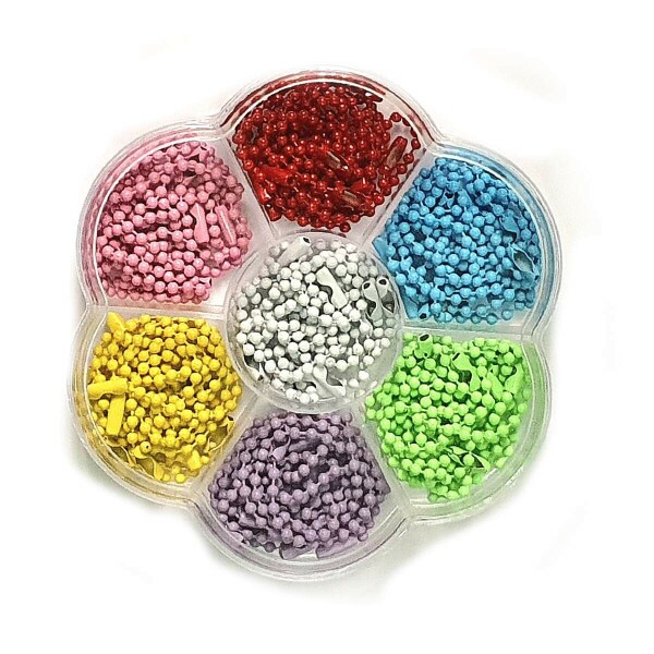 Kit Florzinhas Cores Vivas - 70 Correntes Bolinhas