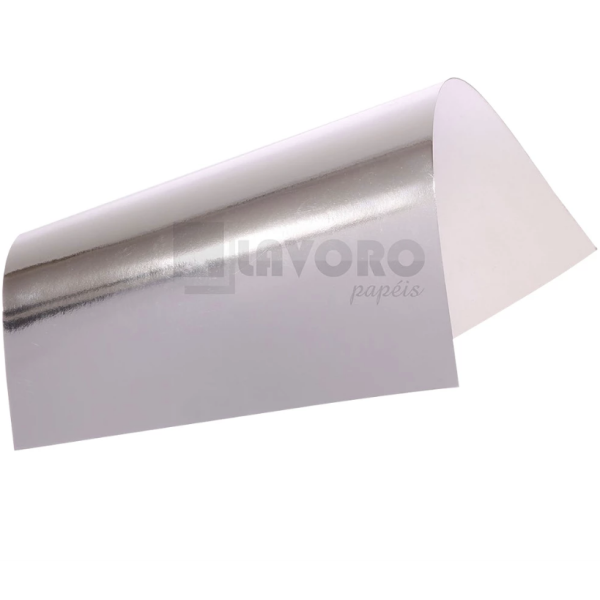 Papel Laminado Prata 180g A4 - 09 Folhas - Metallik