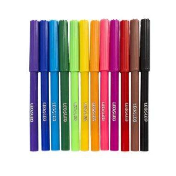 Canetinha Hidrogrfica Plus 12 Cores Leo&Leo