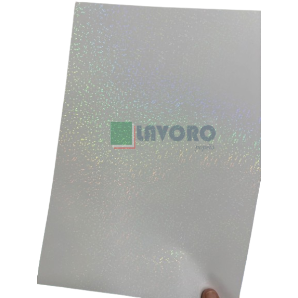 Vinil Adesivo Hologr�fico Confete 3d A4 p/ Jato de Tinta e Resistente � �gua - Pct c/ 10 Fls