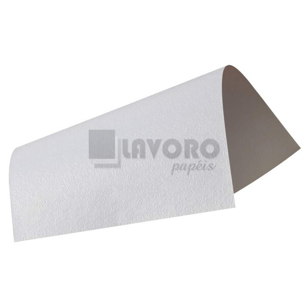 Papel Perolizado Floren�a Branco 250g 30,5x30,5 - 06 Folhas