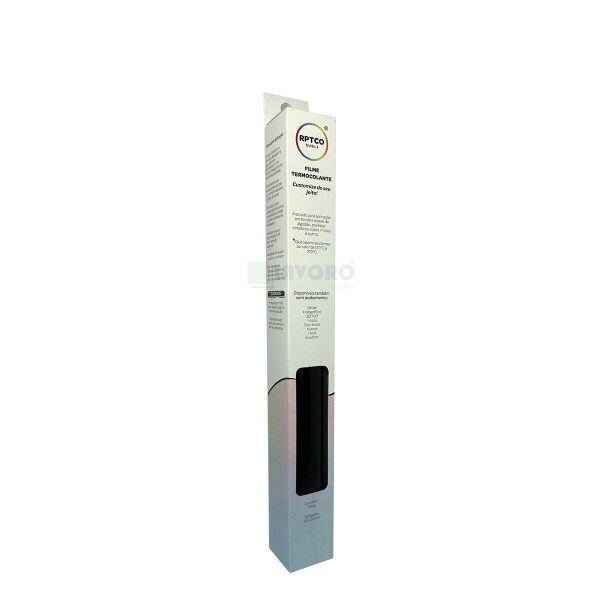 Filme de Recorte Termocolante 3D Preto 25x50cm - RPTCO