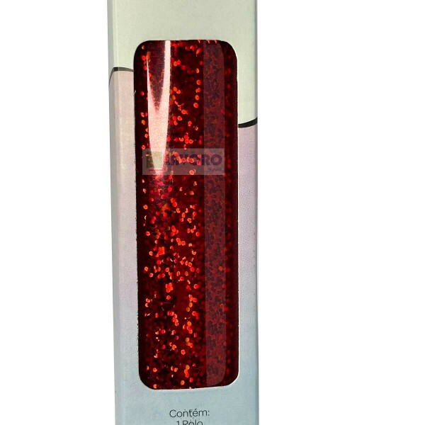 Filme de Recorte Termocolante Vermelho Confete 25x50cm - RPTCO