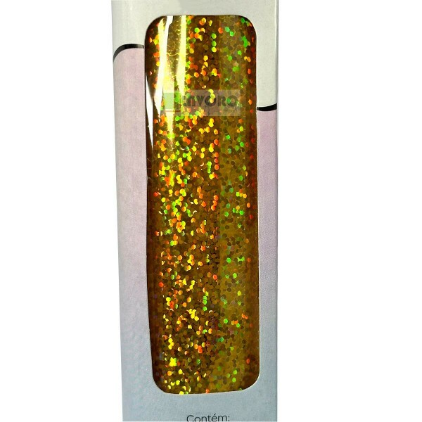Filme de Recorte Termocolante Dourado Confete 25x50cm - RPTCO