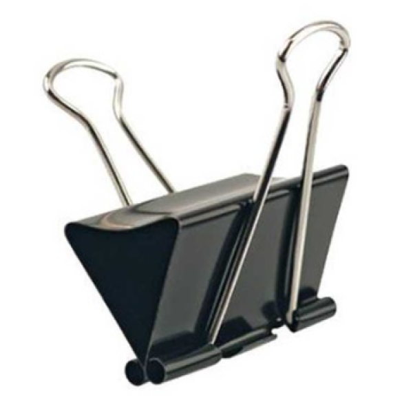 Prendedor de Papel Preto 51mm 1 unidade