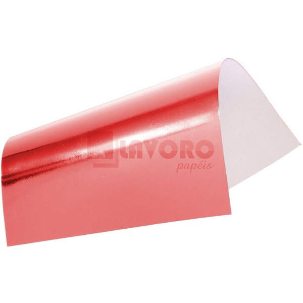 Papel Laminado Vermelho 250g A4 - 10 Folhas (Lamicote Master)