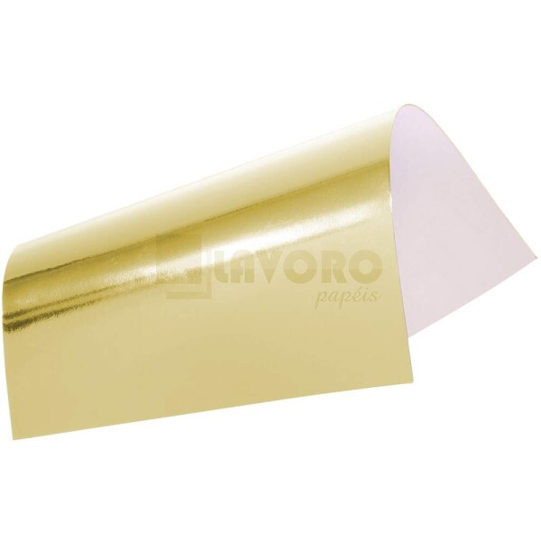 Papel Laminado Dourado 250g A4 - 10 Folhas (Lamicote Master)