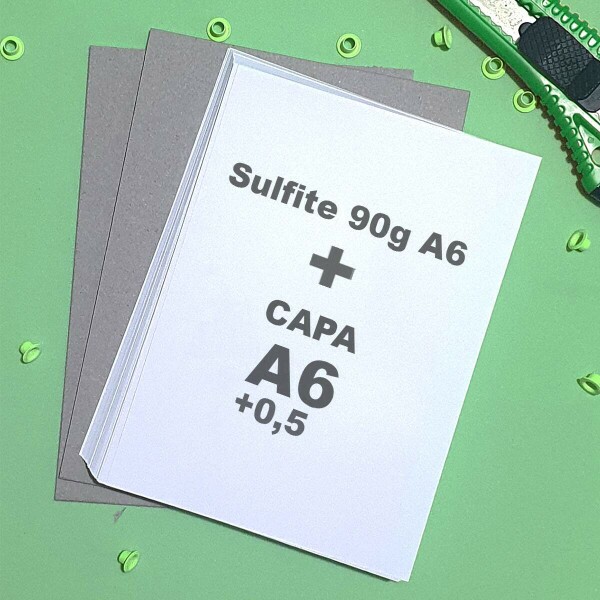 Kit Caderninho/Bloquinho 90g A6 para Encadernao