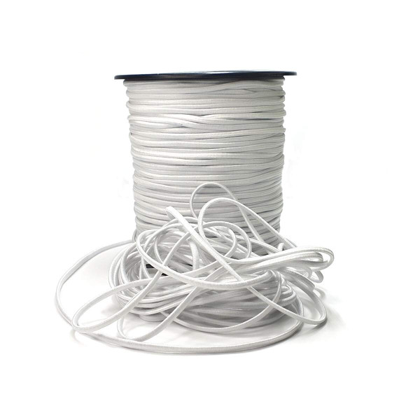 El�stico Roli�o 2mm x 2 mts - Branco