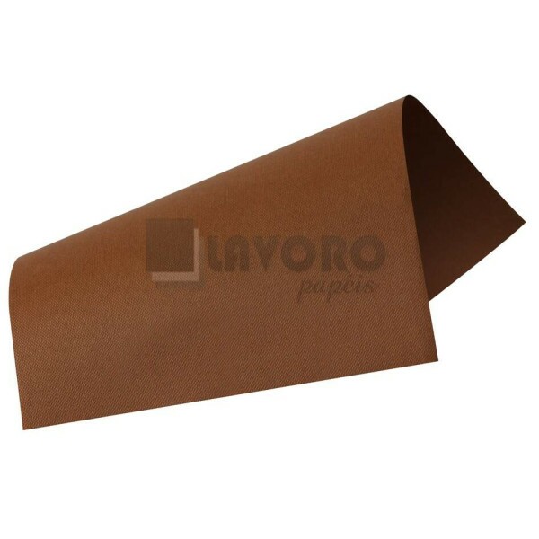Papel Texturizado Savana Marrom 120g - 30,5x30,5 - 12 Folhas