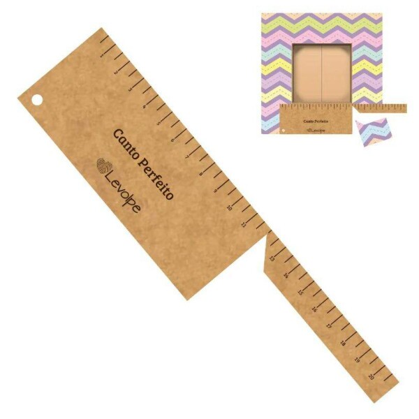 Gabarito Canto Perfeito Rgua Para Caixas Cartonadas Scrapbook em Mdf