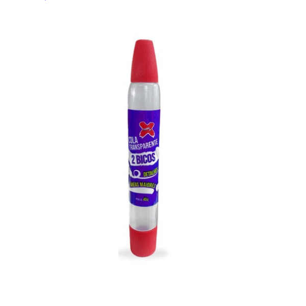 Cola Transparente com dois bicos aplicadores 40ml - Make+