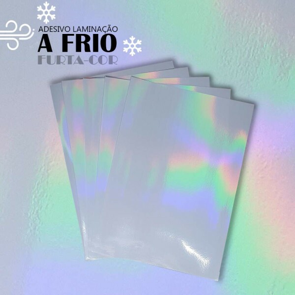 Adesivo para Laminao a Frio Furta-Cor 05 Folhas A4