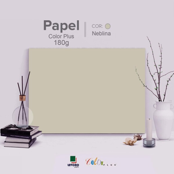 Papel Color Plus 180g A3 - Sensation (Neblina) - 28 Folhas
