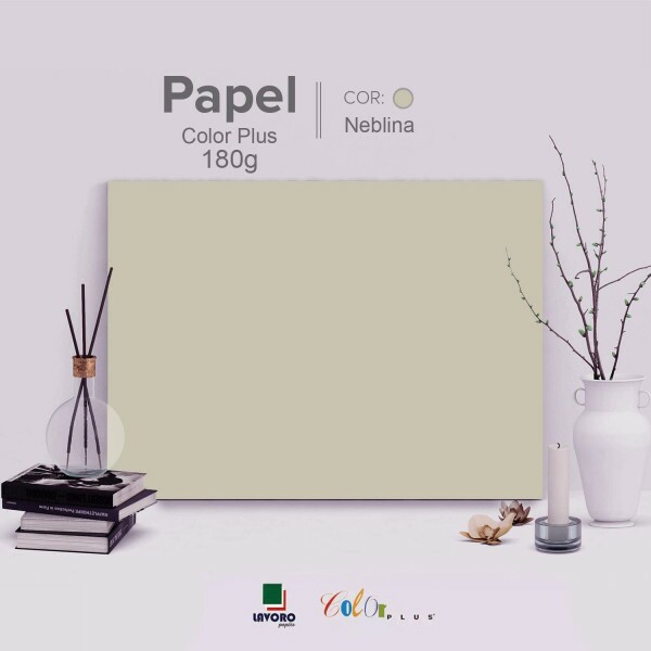 Papel Color Plus 180g 30,5x30,5 - Sensation (Neblina) 30 Folhas