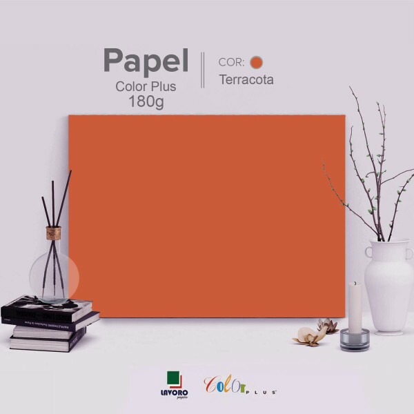 Papel Color Plus 180g A3 - Sensation (Terracota) - 28 Folhas