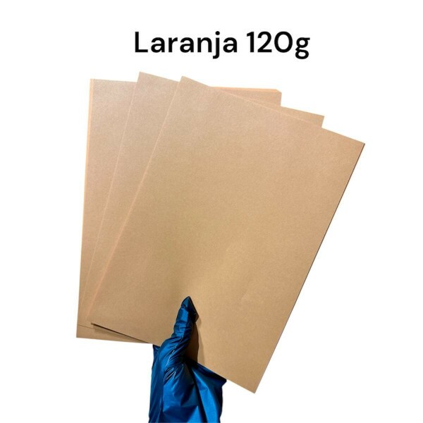 Papel Color Plus Colorido Laranja 120g A4 c/ 20 Folhas - Master