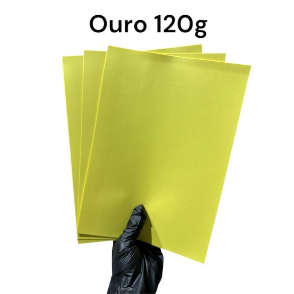 Papel Color Plus Colorido Ouro 120g A4 c/ 20 Folhas - Master