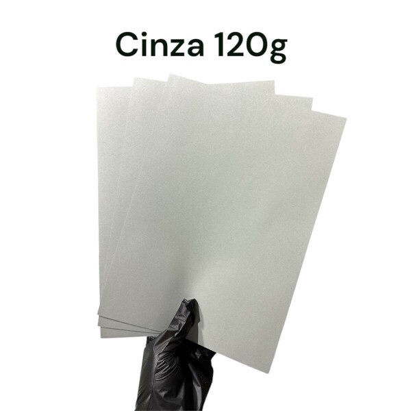 Papel Color Plus Colorido Cinza 120g A4 c/ 20 Folhas - Master