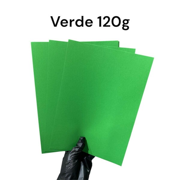 Papel Color Plus Colorido Verde 120g A4 c/ 20 Folhas - Master