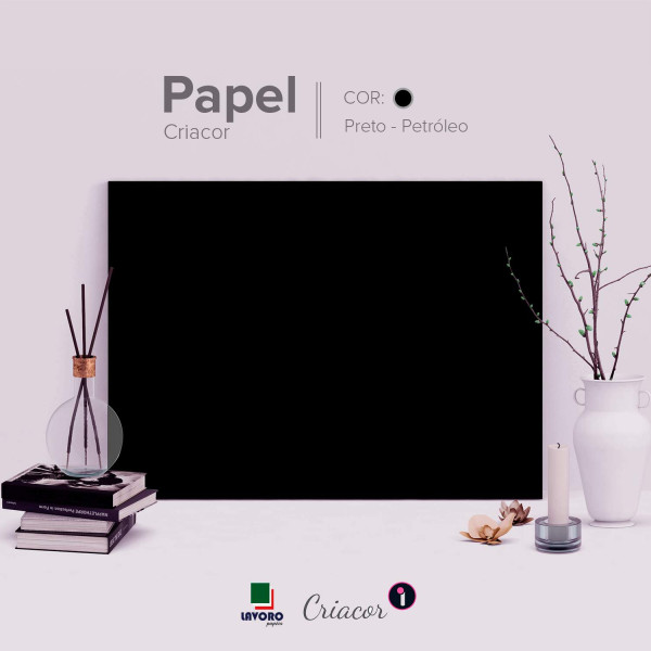 Papel Criacor 240g A4 - Preto (Petr�leo) 27 Folhas