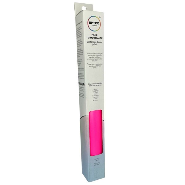 Filme de Recorte Termocolante Rosa Neon 25x50cm - RPTCO